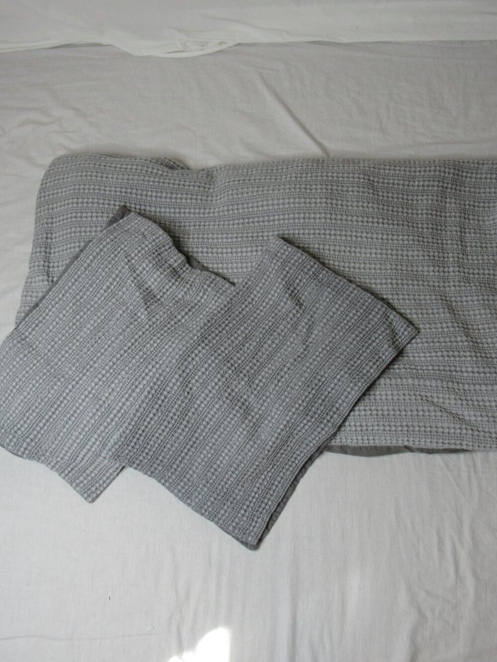 Pottery Barn Honeycomb Gray King Duvet Pillow Sham Standard
